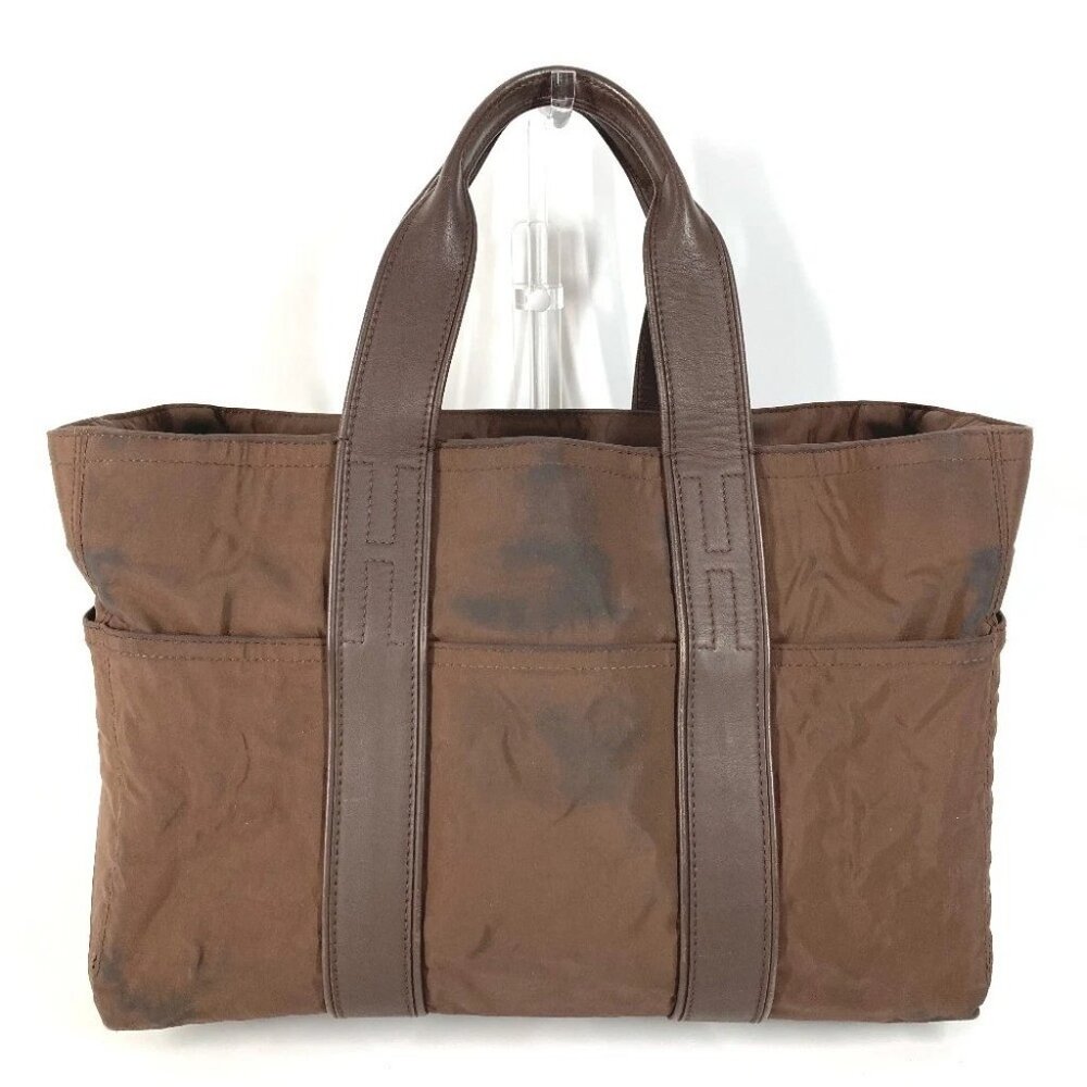 HERMES Tote Bag Hand Bag Brown